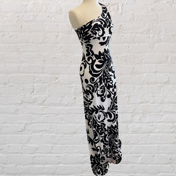 CACHE black and white one shoulder maxi dress - Picture 2 of 6